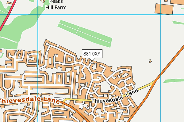 S81 0XY map - OS VectorMap District (Ordnance Survey) S81 0XY map - OS VectorMap District (Ordnance Survey)