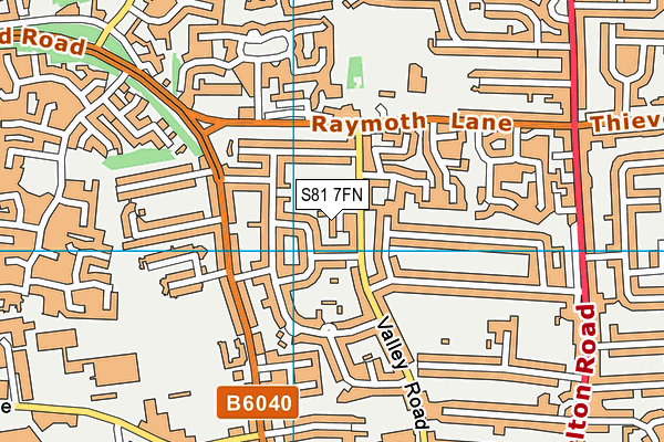 S81 7FN map - OS VectorMap District (Ordnance Survey) S81 7FN map - OS VectorMap District (Ordnance Survey)