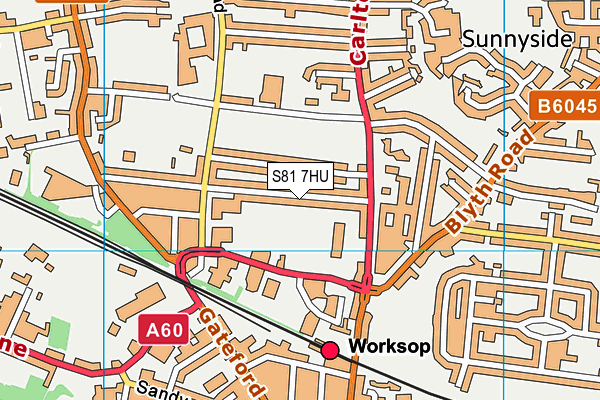 S81 7HU map - OS VectorMap District (Ordnance Survey) S81 7HU map - OS VectorMap District (Ordnance Survey)