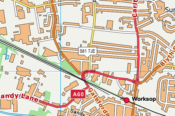S81 7JE map - OS VectorMap District (Ordnance Survey) S81 7JE map - OS VectorMap District (Ordnance Survey)