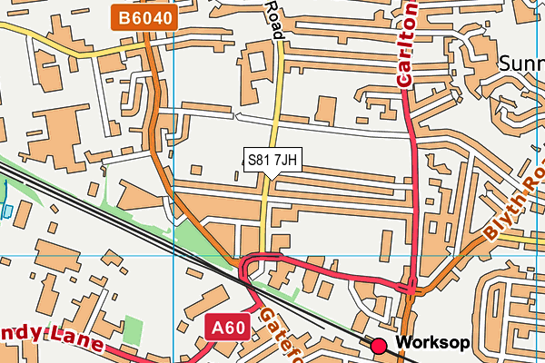 S81 7JH map - OS VectorMap District (Ordnance Survey) S81 7JH map - OS VectorMap District (Ordnance Survey)