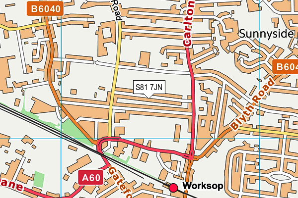 S81 7JN map - OS VectorMap District (Ordnance Survey) S81 7JN map - OS VectorMap District (Ordnance Survey)