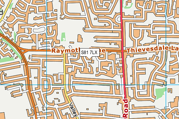 S81 7LX map - OS VectorMap District (Ordnance Survey) S81 7LX map - OS VectorMap District (Ordnance Survey)