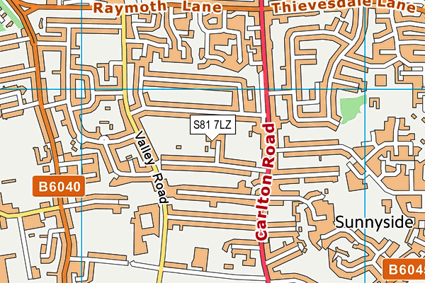 S81 7LZ map - OS VectorMap District (Ordnance Survey) S81 7LZ map - OS VectorMap District (Ordnance Survey)
