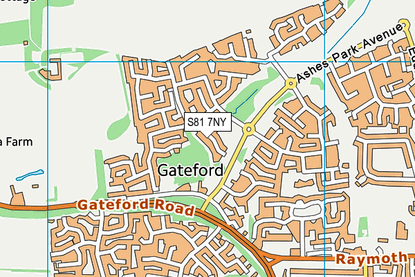 S81 7NY map - OS VectorMap District (Ordnance Survey) S81 7NY map - OS VectorMap District (Ordnance Survey)