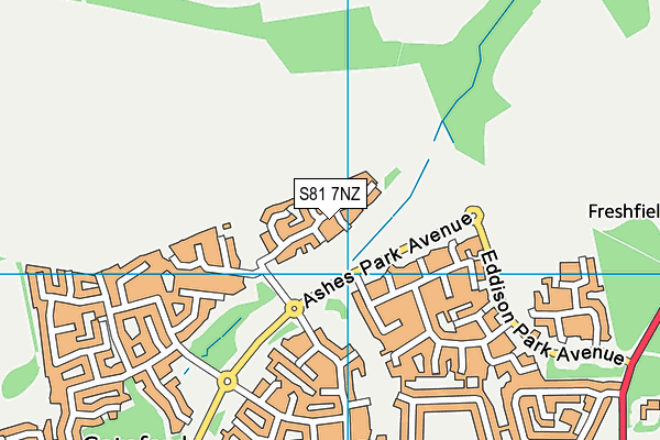 S81 7NZ map - OS VectorMap District (Ordnance Survey) S81 7NZ map - OS VectorMap District (Ordnance Survey)