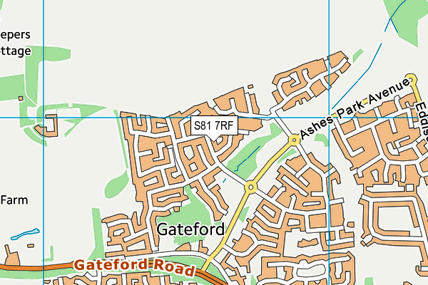 S81 7RF map - OS VectorMap District (Ordnance Survey) S81 7RF map - OS VectorMap District (Ordnance Survey)