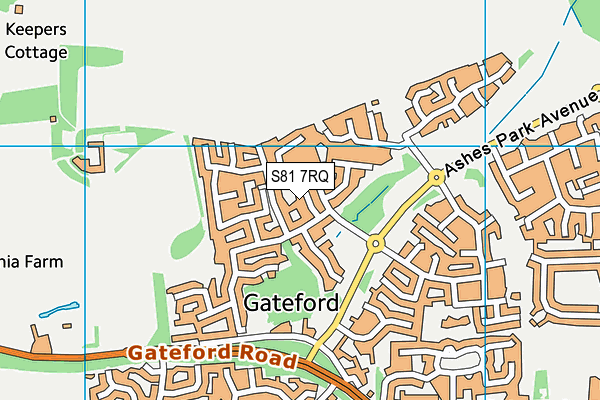 S81 7RQ map - OS VectorMap District (Ordnance Survey) S81 7RQ map - OS VectorMap District (Ordnance Survey)