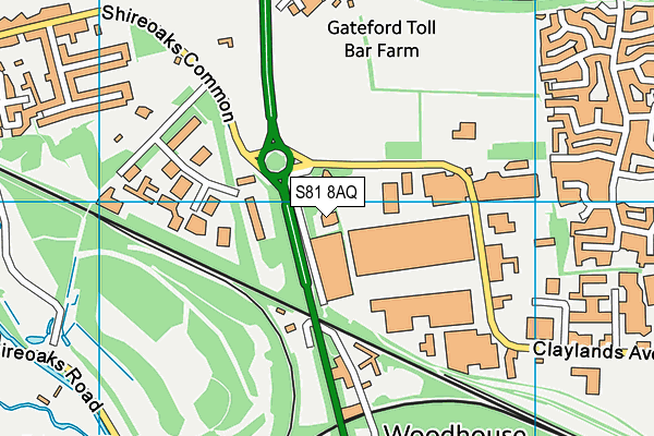 S81 8AQ map - OS VectorMap District (Ordnance Survey) S81 8AQ map - OS VectorMap District (Ordnance Survey)
