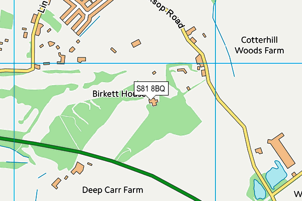 S81 8BQ map - OS VectorMap District (Ordnance Survey) S81 8BQ map - OS VectorMap District (Ordnance Survey)