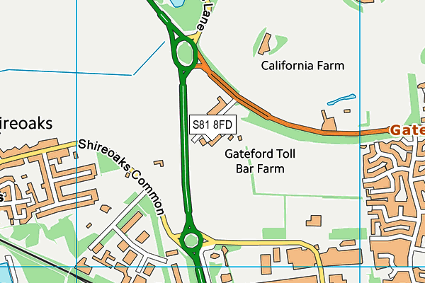 S81 8FD map - OS VectorMap District (Ordnance Survey) S81 8FD map - OS VectorMap District (Ordnance Survey)