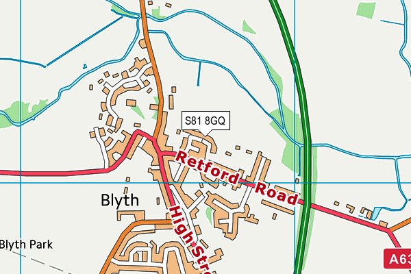 S81 8GQ map - OS VectorMap District (Ordnance Survey) S81 8GQ map - OS VectorMap District (Ordnance Survey)