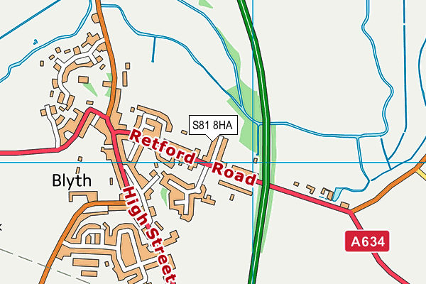 S81 8HA map - OS VectorMap District (Ordnance Survey) S81 8HA map - OS VectorMap District (Ordnance Survey)