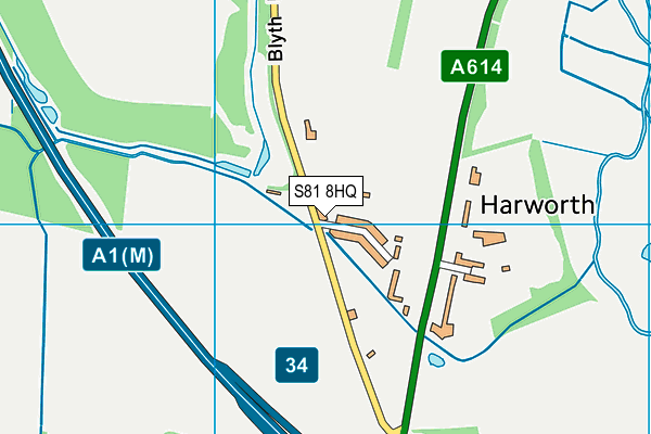 S81 8HQ map - OS VectorMap District (Ordnance Survey) S81 8HQ map - OS VectorMap District (Ordnance Survey)
