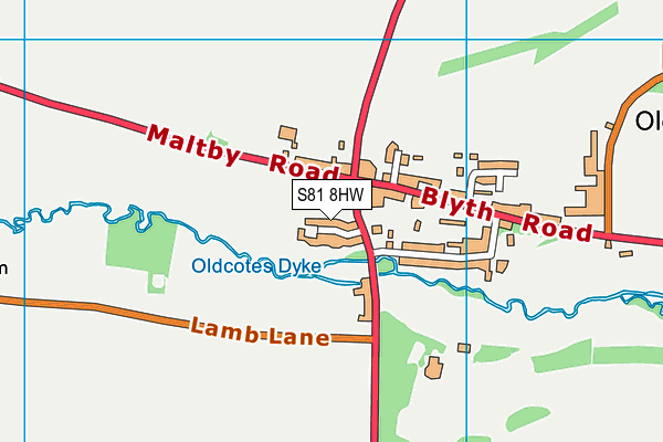 S81 8HW map - OS VectorMap District (Ordnance Survey) S81 8HW map - OS VectorMap District (Ordnance Survey)