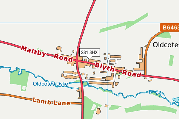 S81 8HX map - OS VectorMap District (Ordnance Survey) S81 8HX map - OS VectorMap District (Ordnance Survey)