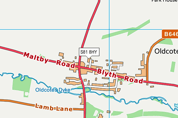 S81 8HY map - OS VectorMap District (Ordnance Survey) S81 8HY map - OS VectorMap District (Ordnance Survey)