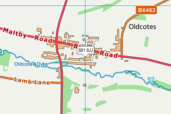S81 8JJ map - OS VectorMap District (Ordnance Survey) S81 8JJ map - OS VectorMap District (Ordnance Survey)