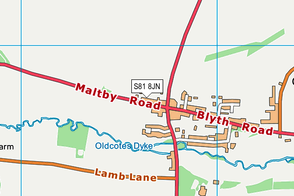 S81 8JN map - OS VectorMap District (Ordnance Survey) S81 8JN map - OS VectorMap District (Ordnance Survey)