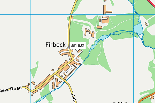 S81 8JX map - OS VectorMap District (Ordnance Survey)