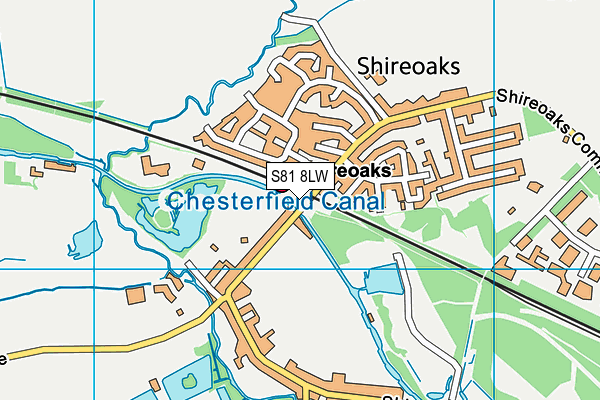 S81 8LW map - OS VectorMap District (Ordnance Survey) S81 8LW map - OS VectorMap District (Ordnance Survey)