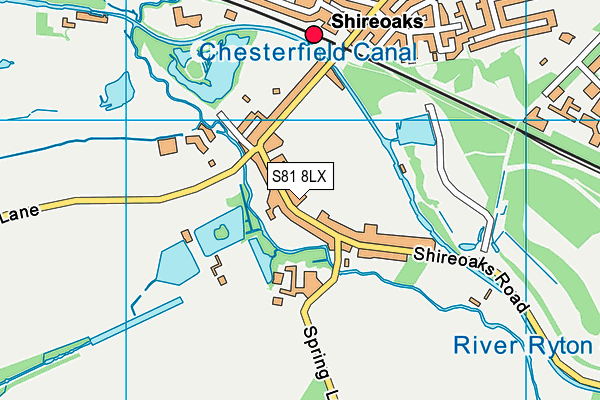 S81 8LX map - OS VectorMap District (Ordnance Survey) S81 8LX map - OS VectorMap District (Ordnance Survey)