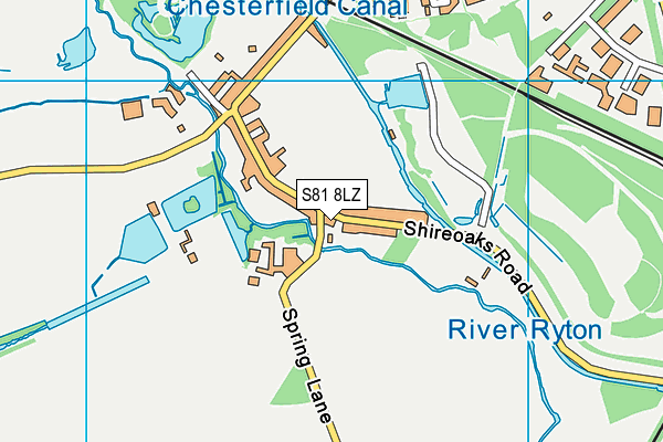 S81 8LZ map - OS VectorMap District (Ordnance Survey) S81 8LZ map - OS VectorMap District (Ordnance Survey)