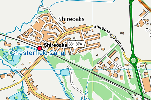 S81 8PA map - OS VectorMap District (Ordnance Survey) S81 8PA map - OS VectorMap District (Ordnance Survey)