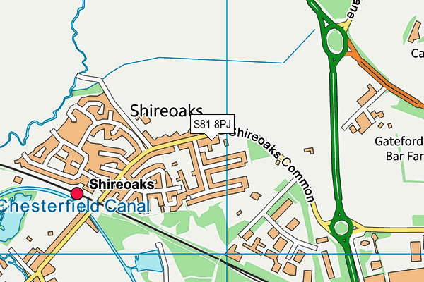 S81 8PJ map - OS VectorMap District (Ordnance Survey) S81 8PJ map - OS VectorMap District (Ordnance Survey)