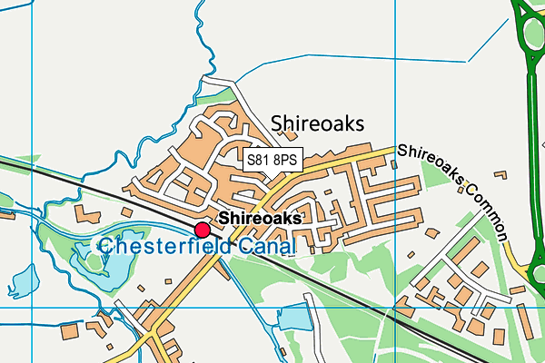 S81 8PS map - OS VectorMap District (Ordnance Survey) S81 8PS map - OS VectorMap District (Ordnance Survey)