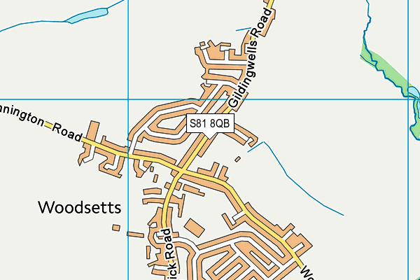 S81 8QB map - OS VectorMap District (Ordnance Survey) S81 8QB map - OS VectorMap District (Ordnance Survey)