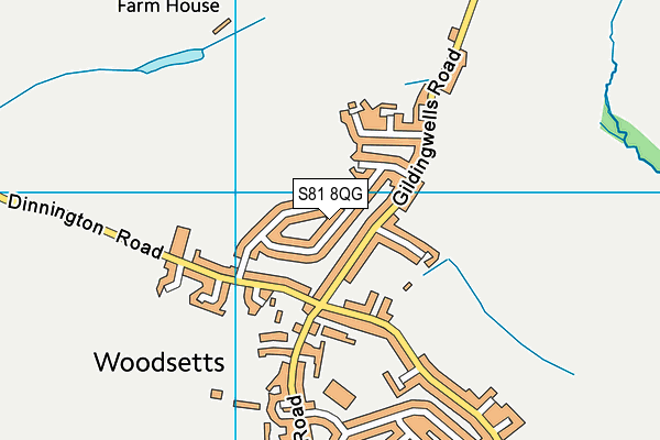 S81 8QG map - OS VectorMap District (Ordnance Survey)