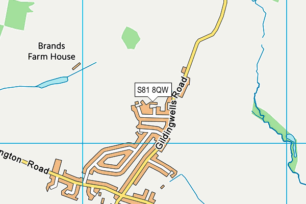 S81 8QW map - OS VectorMap District (Ordnance Survey) S81 8QW map - OS VectorMap District (Ordnance Survey)
