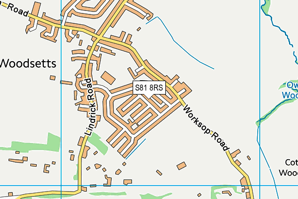 S81 8RS map - OS VectorMap District (Ordnance Survey) S81 8RS map - OS VectorMap District (Ordnance Survey)
