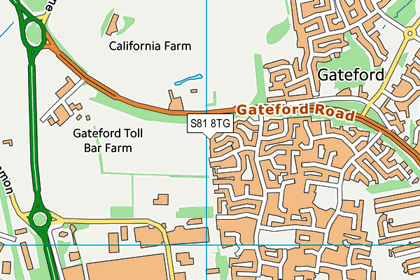 S81 8TG map - OS VectorMap District (Ordnance Survey) S81 8TG map - OS VectorMap District (Ordnance Survey)