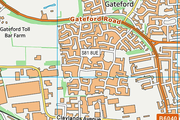 S81 8UE map - OS VectorMap District (Ordnance Survey) S81 8UE map - OS VectorMap District (Ordnance Survey)