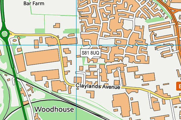 S81 8UQ map - OS VectorMap District (Ordnance Survey) S81 8UQ map - OS VectorMap District (Ordnance Survey)