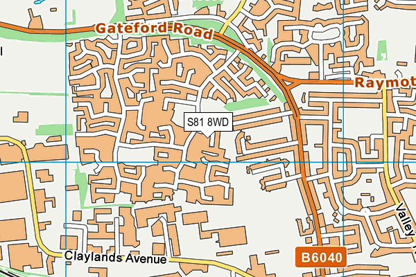 S81 8WD map - OS VectorMap District (Ordnance Survey) S81 8WD map - OS VectorMap District (Ordnance Survey)