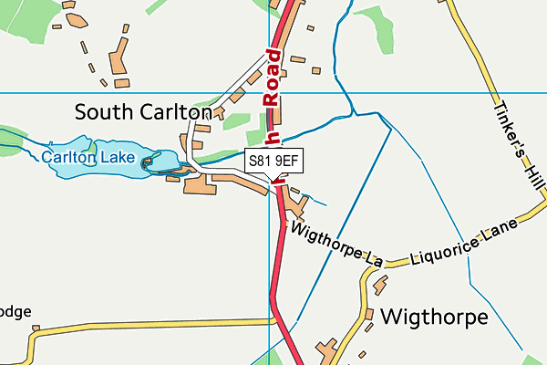 S81 9EF map - OS VectorMap District (Ordnance Survey) S81 9EF map - OS VectorMap District (Ordnance Survey)
