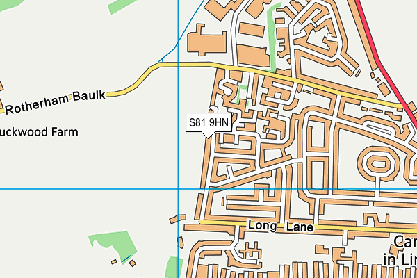 S81 9HN map - OS VectorMap District (Ordnance Survey) S81 9HN map - OS VectorMap District (Ordnance Survey)