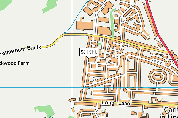 S81 9HU map - OS VectorMap District (Ordnance Survey) S81 9HU map - OS VectorMap District (Ordnance Survey)