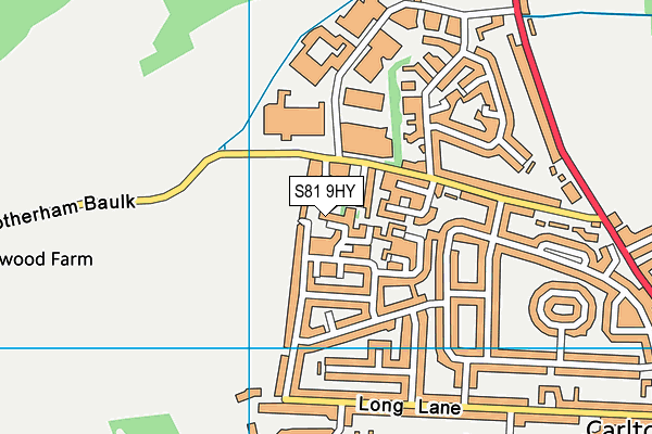 S81 9HY map - OS VectorMap District (Ordnance Survey) S81 9HY map - OS VectorMap District (Ordnance Survey)