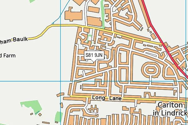 S81 9JN map - OS VectorMap District (Ordnance Survey) S81 9JN map - OS VectorMap District (Ordnance Survey)