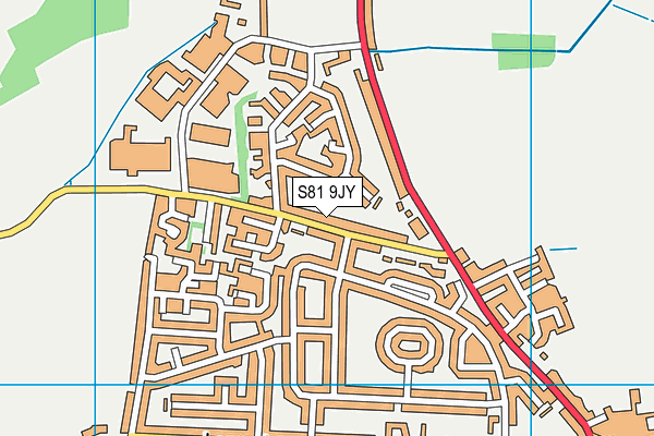 S81 9JY map - OS VectorMap District (Ordnance Survey) S81 9JY map - OS VectorMap District (Ordnance Survey)