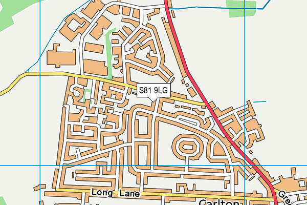 S81 9LG map - OS VectorMap District (Ordnance Survey) S81 9LG map - OS VectorMap District (Ordnance Survey)