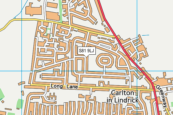 S81 9LJ map - OS VectorMap District (Ordnance Survey) S81 9LJ map - OS VectorMap District (Ordnance Survey)