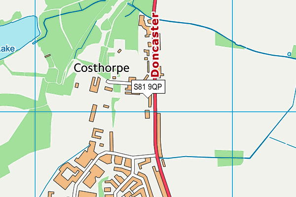 S81 9QP map - OS VectorMap District (Ordnance Survey)