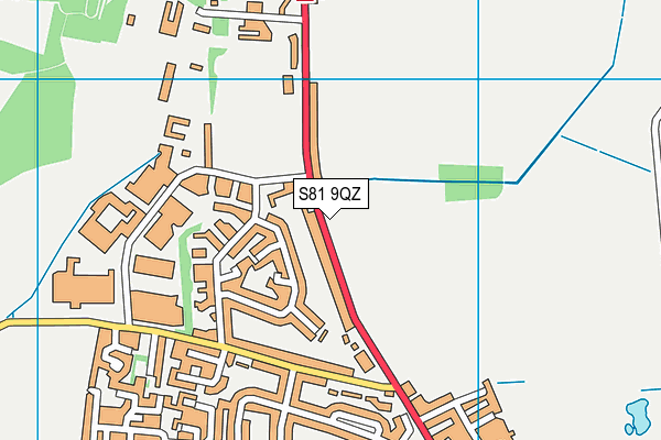 S81 9QZ map - OS VectorMap District (Ordnance Survey) S81 9QZ map - OS VectorMap District (Ordnance Survey)