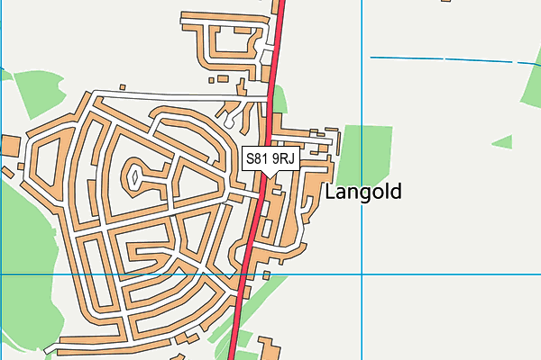 S81 9RJ map - OS VectorMap District (Ordnance Survey) S81 9RJ map - OS VectorMap District (Ordnance Survey)