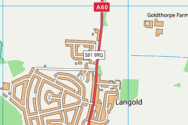 S81 9RQ map - OS VectorMap District (Ordnance Survey) S81 9RQ map - OS VectorMap District (Ordnance Survey)